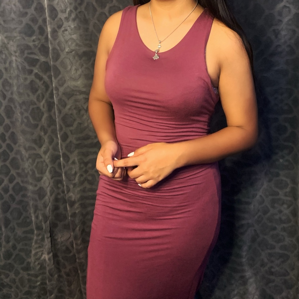 Crimson bodycon dress